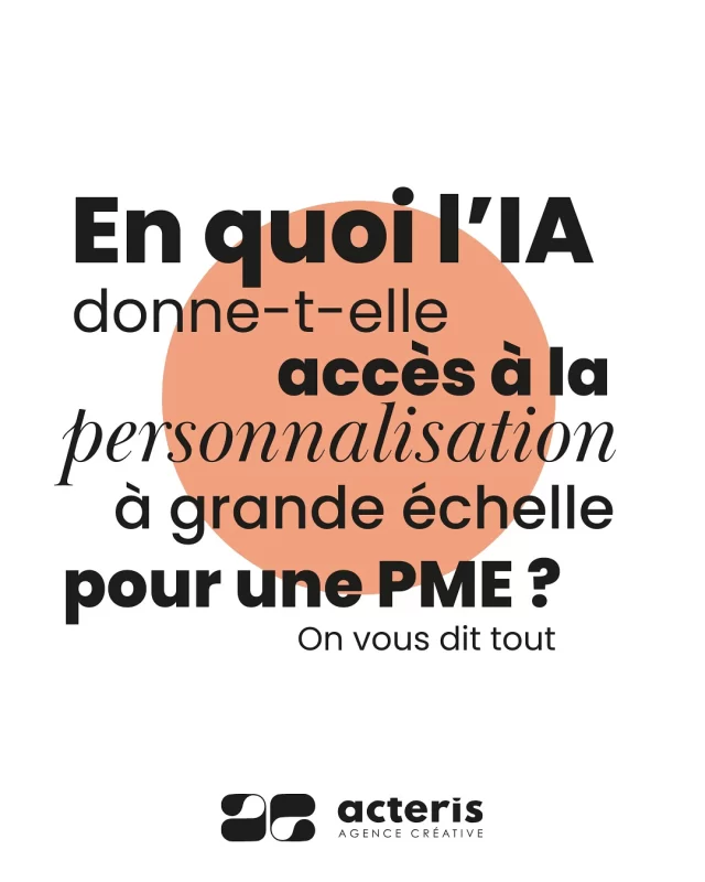 L’IA s’avère un véritable atout en termes d’interactivité avec le client. Voici quelques exemples de ce qu’elle permet. 

#IA #interactivité #emailing #chatbots #content 

Actéris, l’agence créative.
Conseil, stratégie, branding, création digital se complètent pour faire grandir vos projets : site internet, emailing, newsletter, identité visuelle, plaquette, flyer, vidéo, motion design…